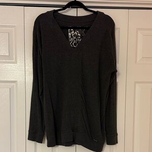 KORS Michael Kors Charcoal V-Neck Sweater